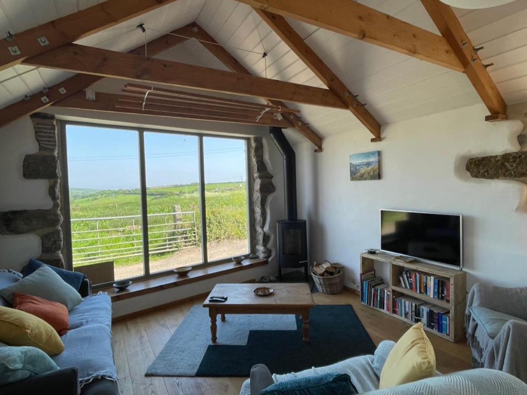 Trengothal Barn Apartment Porthcurno Exterior foto